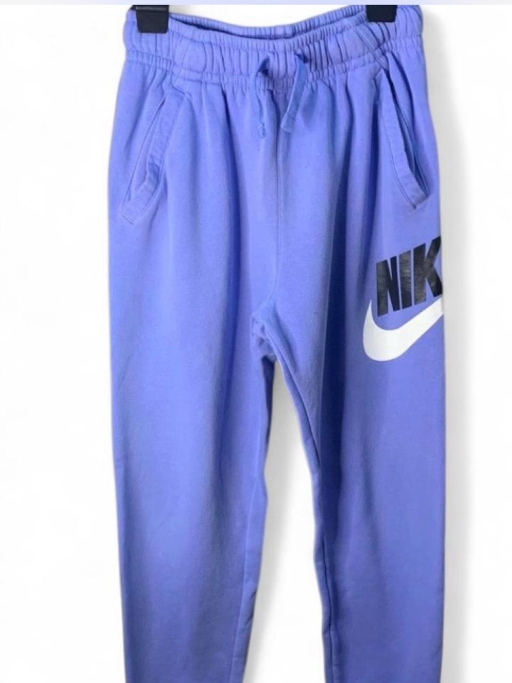 Nike Kids xl blue Fleece Joggers with Bold Swoosh